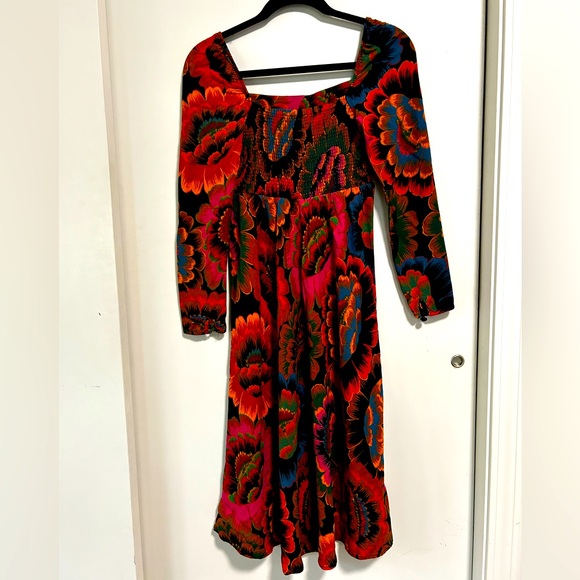 Farm Rio Colorful Floral Midi Dress - Picture 2 of 5